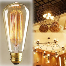 Load image into Gallery viewer, Edison Bulb ST64 Tungsten 40w E27 110v220v Cafe retro chandelier Light source